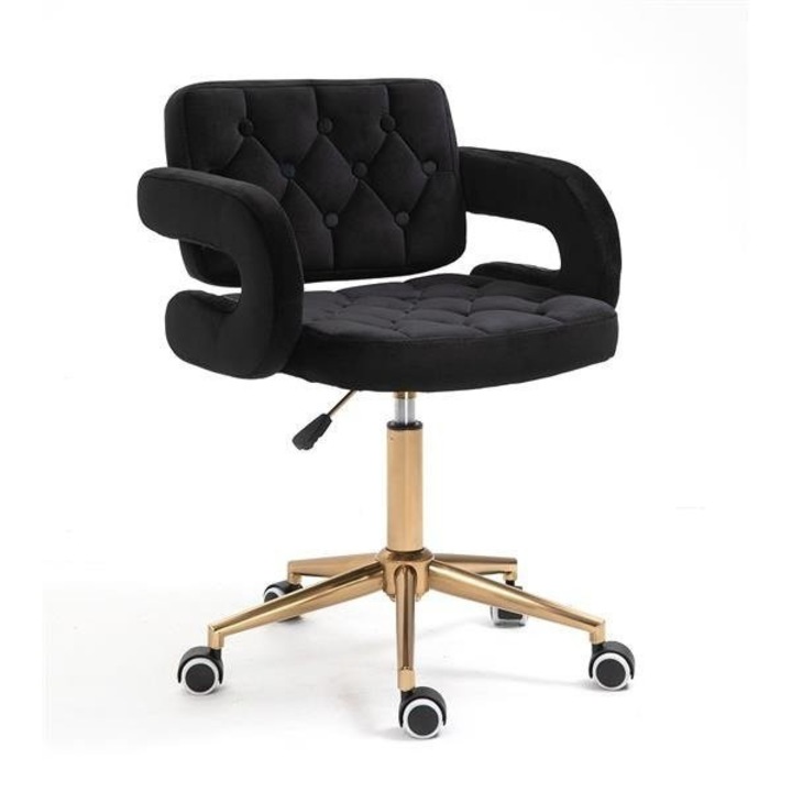 Scaun de birou, Votana, HR8403K, Catifea, Negru