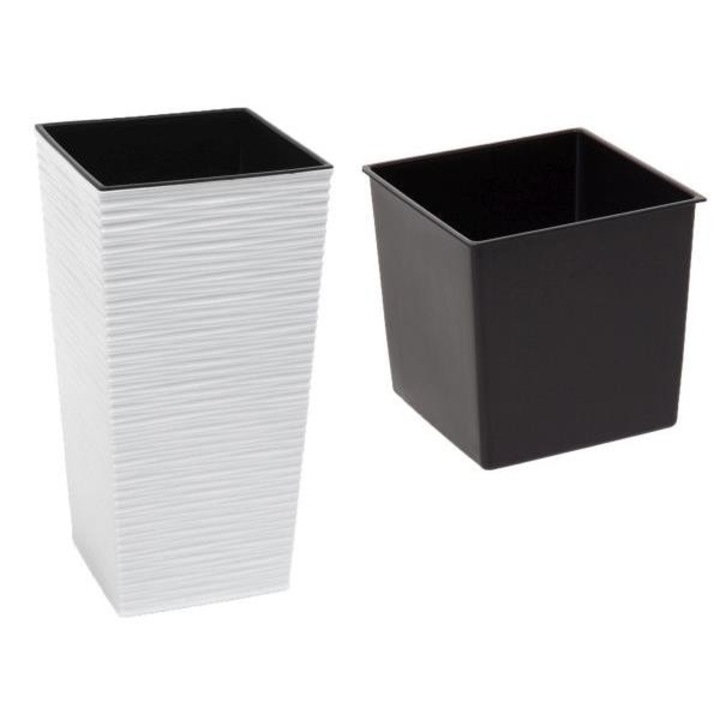 Finezja dluto virágcserép 25*25 cm fehér