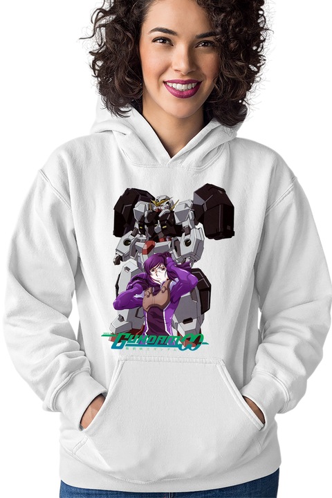 Hanorac dama Gundam Erde Robot Anime Game, Alb