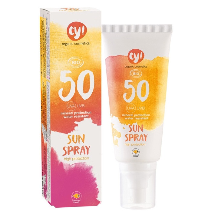 Spray bio cu protectie solara FPS 50, ey! Eco Cosmetics, 100 ml