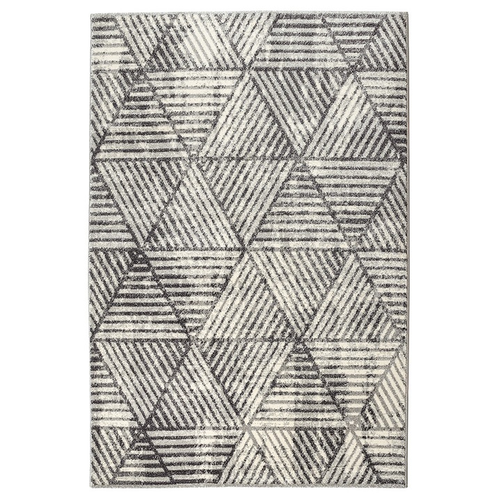 Covor Carpeta sintetic, Colectia Matrix 5953-1-16811, 80 x 150 cm, gri, geometric