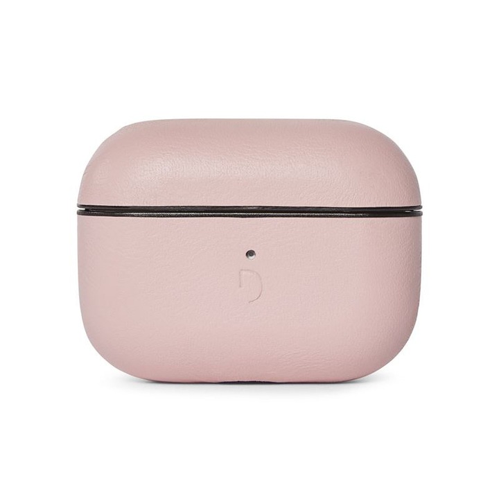 Carcasa din piele naturala Decoded AirCase compatibila cu Apple AirPods 3 Pink