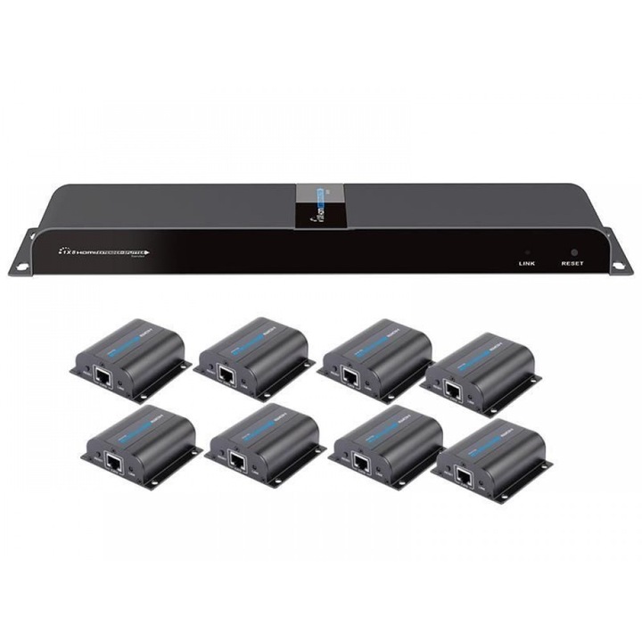 Extender, pana la 40M, prin cablu Cat.6, TECHLY, FULL HD @60Hz, IDATA EX-HL81TY