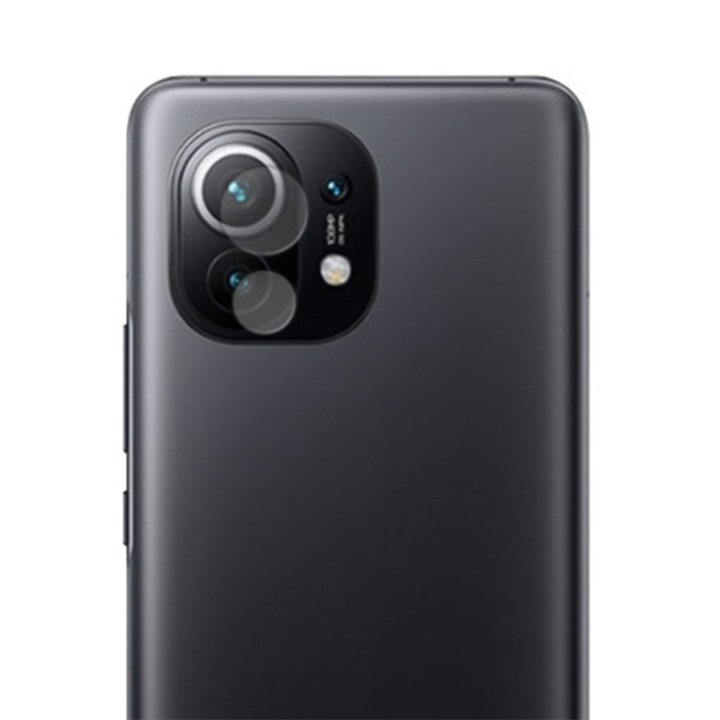 Folie de protectie Camera pentru Xiaomi 11 din Sticla Securizata FullHD Ultra Technology, Black