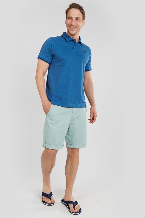 Fundango, Tricou polo cu logo mic brodat Incognito, Albastru