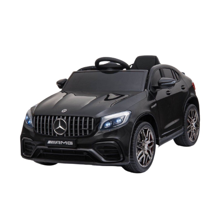 Masinuta electrica pentru copii Mercedes AMG GLC 63 S, Roti din Cauciuc din spuma EVA, 12V, 3 Viteze, 4 motoare negru