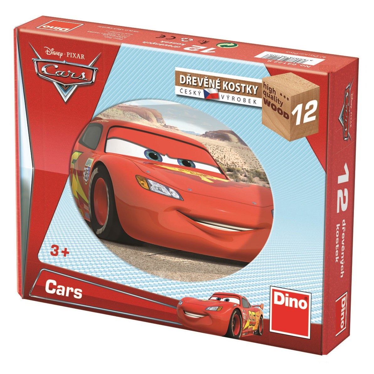 Puzzle cubic Dino Toys, Cars, 12 piese