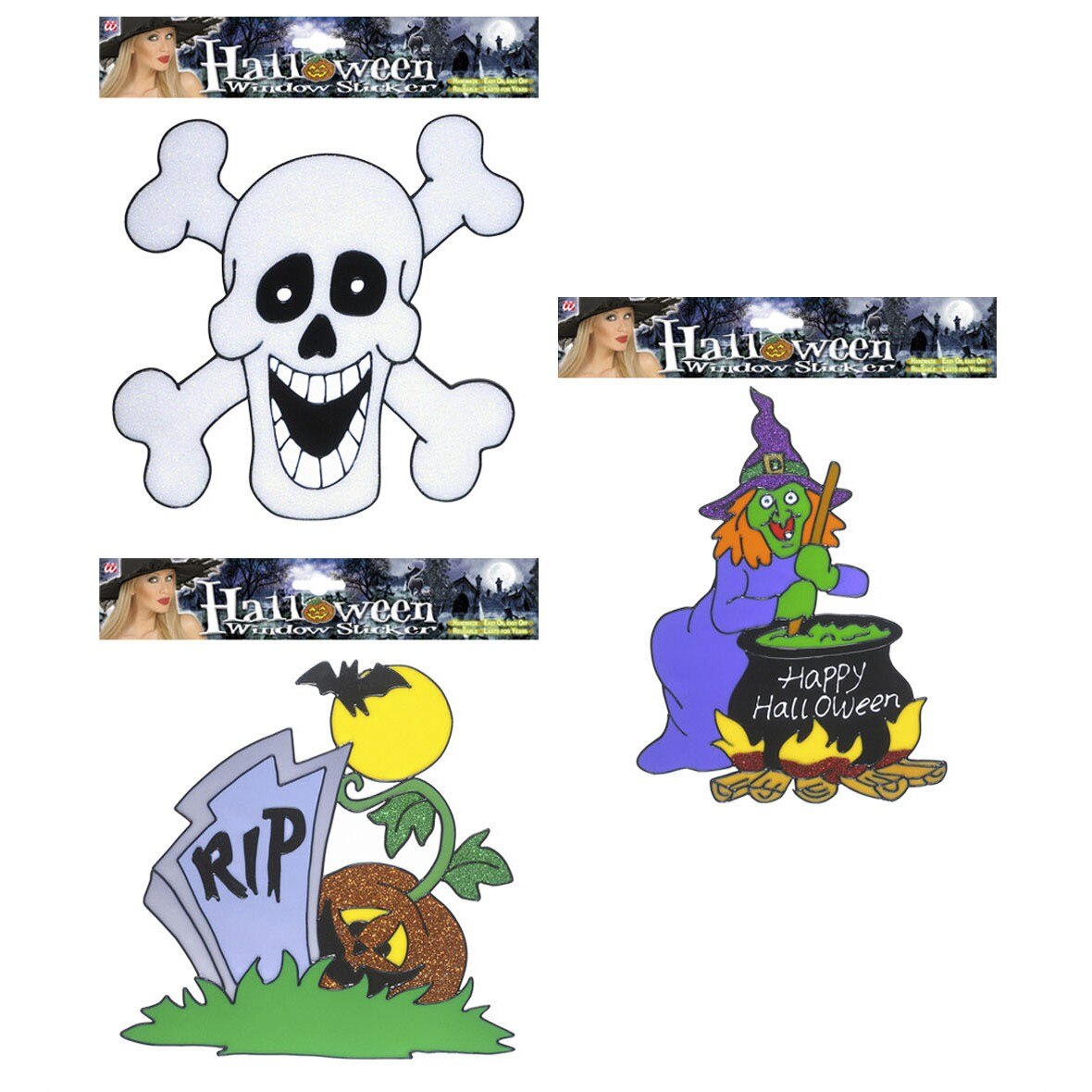 Sticker Halloween Widmann 1175W mormant