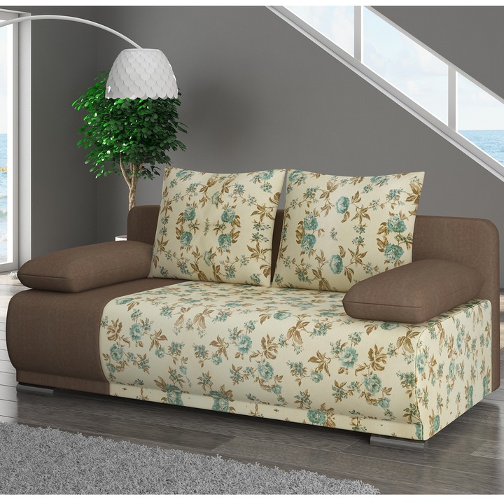 Canapea Extensibila Roma RO11, Genarom, Rose14 / Alova67, 200 x 95 x 90 cm