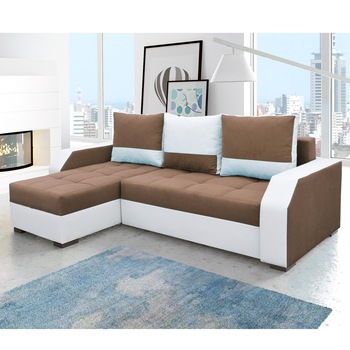 Coltar Extensibil Aris A06, Genarom, Lana24 White, 245 x 150 x 90 cm Coltar Extensibil Aris A06, Genarom, Lana24 White, 245 x 150 x 90 cm