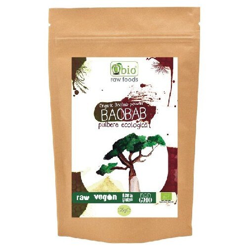 Baobab Pulbere Raw Bio, 125 gr, Obio