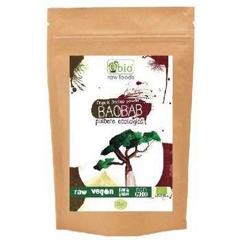 Baobab Pulbere Raw Bio, 125 gr, Obio Baobab Pulbere Raw Bio, 125 gr, Obio