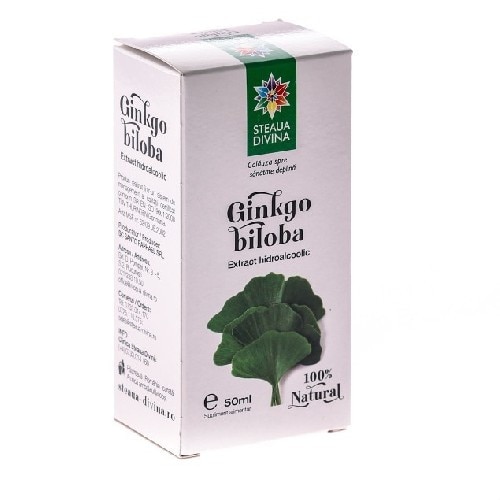 Tinctura Gingko Biloba, 50 ml, Steaua Divina