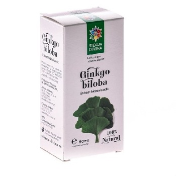 Tinctura Gingko Biloba, 50 ml, Steaua Divina Tinctura Gingko Biloba, 50 ml, Steaua Divina