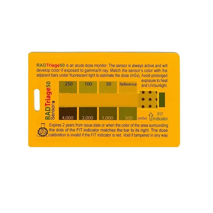 Dozimetru radiatii personal pentru situatii de urgenta, Rad Triage50, Galben