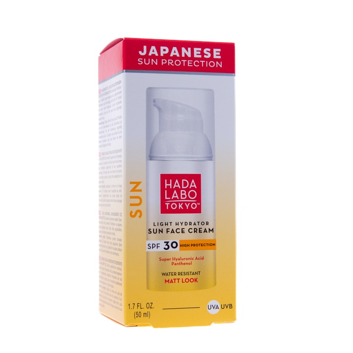 Crema de fata pentru protectie solara, Hada Labo Tokyo, cu SPF30, 50 ml