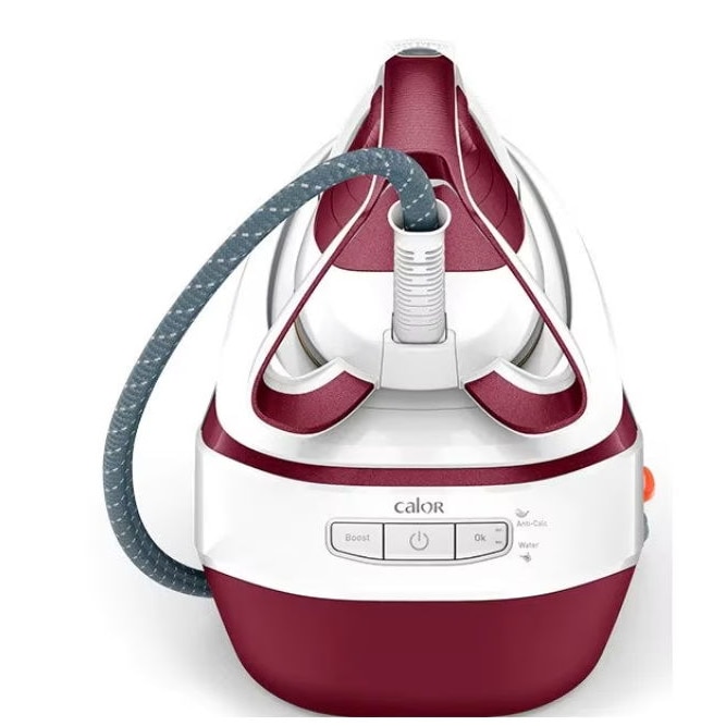 Statie de Calcat Tefal Pro Express Ultimate GV9711E0, 3000W, 590g/min, 1200ml, talpa Durilium, Visiniu-Alb