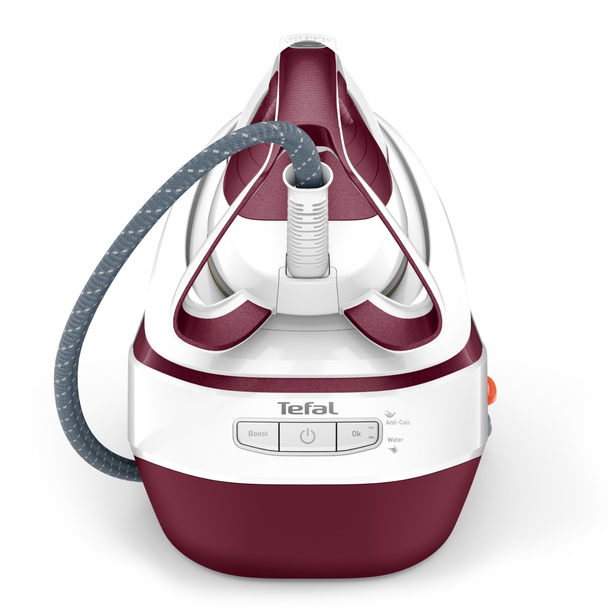 Statie de Calcat Tefal Pro Express Ultimate GV9711E0, 3000W, 590g/min, 1200ml, talpa Durilium, Visiniu-Alb
