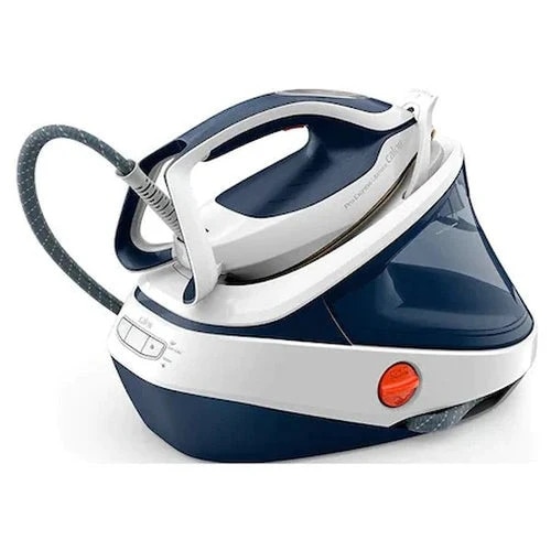 Statie de Calcat TEFAL Pro Express Ultimate GV9712E0, 3000W, 690g/min, 1200ml, talpa Durilium, Albastru-Alb
