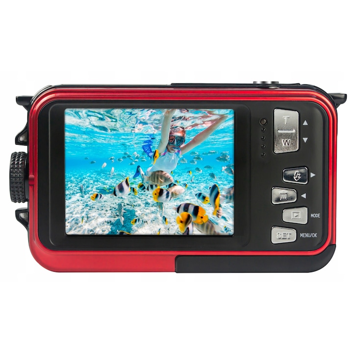 Camera subacvatica rosie 24MP Video HD 3M Agfaphoto WP8000