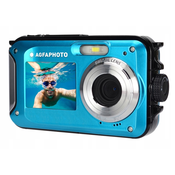 Синя подводна камера 24MP Video HD 3M Agfaphoto WP8000
