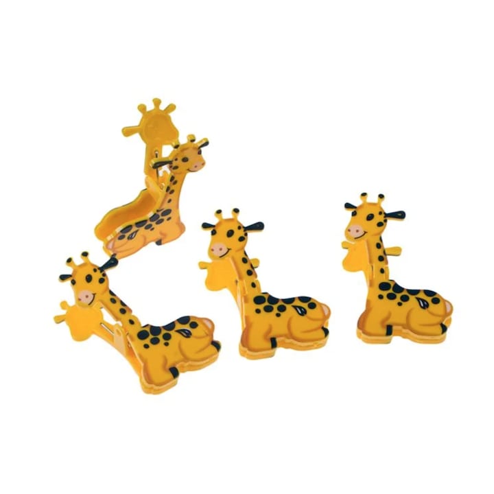 Комплект 4 щипки за бебешки колички, модел жираф, JMB-BBL4705