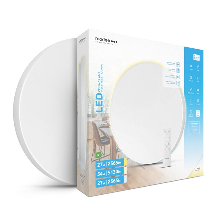 LED Lámpatest A-B201 54W (2x27W) 5130Lm 3CCT D380x65mm + távirányító