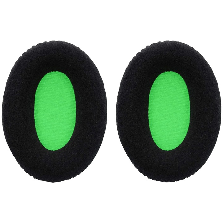 Комплект от 2 резервни MTP гъби за слушалки HyperX Cloud II 2 Gaming, Over-Ear, зелени, кадифени