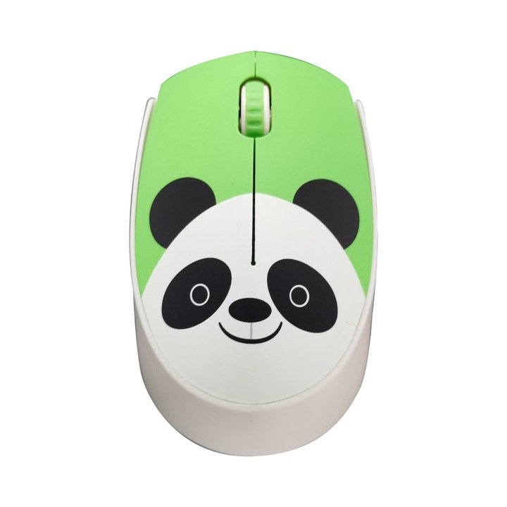 Безжична мишка SMART TabbyBoo ZOO Panda, 2.4G, DPI 1600, USB За лаптоп и компютър, зелено