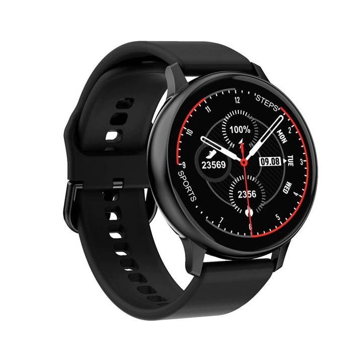Смарт часовник STELS GT88 PRO, IP67 Водоустойчивост, Пулс, Калории, Bluetooth, Ултратънък, Black