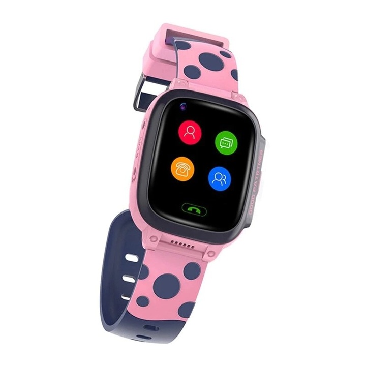 Детски Смарт часовник STELS M96, 4G, Сим карта и камера, GPS+LBS Tracking, Wi-Fi, Водоустойчив, Розов