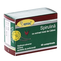Spirulina 500 mg si Catina, 40 capsule, Hofigal