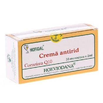 Crema Antirid Q10, 30 monodoze, Hofigal Crema Antirid Q10, 30 monodoze, Hofigal