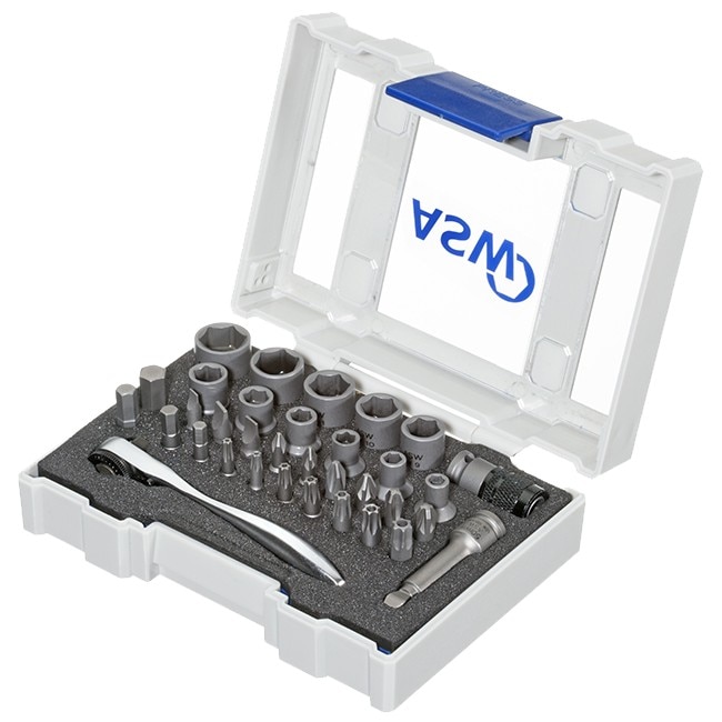 Trusa biti si tubulare de 1/4'' cu 34 pcs marca Asw