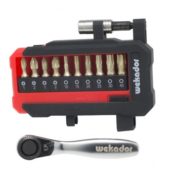 Trusa biti si accesorii Wekador ZrN, 12 piese Trusa biti si accesorii Wekador ZrN, 12 piese