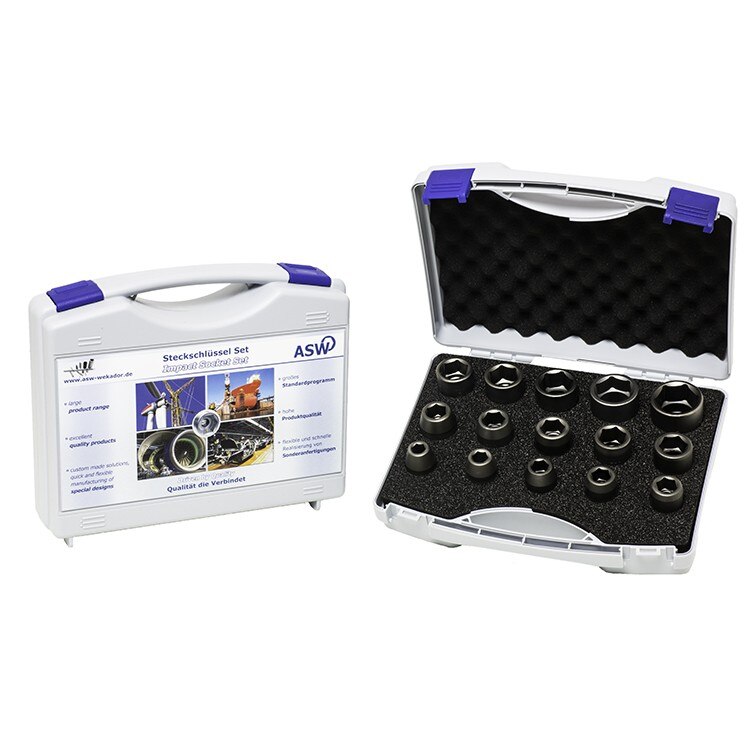 Trusa capete chei tubulare de impact 1/2” marca Asw