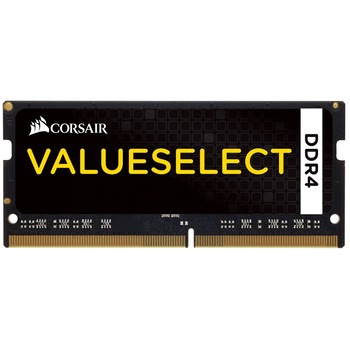Memorie Corsair ValueSelect 4GB SODIMM, DDR4, 2133 MHz, CL 15, 1.2V, Black Memorie Corsair ValueSelect 4GB SODIMM, DDR4, 2133 MHz, CL 15, 1.2V, Black
