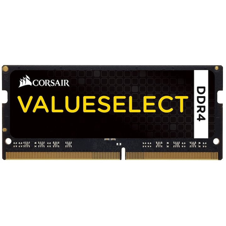 Памет за лаптоп Corsair Value Select 4GB SODIMM, DDR4, 2133 MHz, CL 15, 1.2V, Black