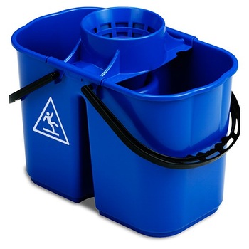 Galeata dubla cu storcator,8+6L, albastra Galeata dubla cu storcator,8+6L, albastra