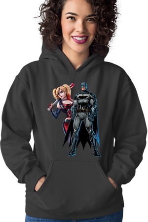 Дамски суичър Batman Harley Quinn Joker Margot Bad Girl, Черен