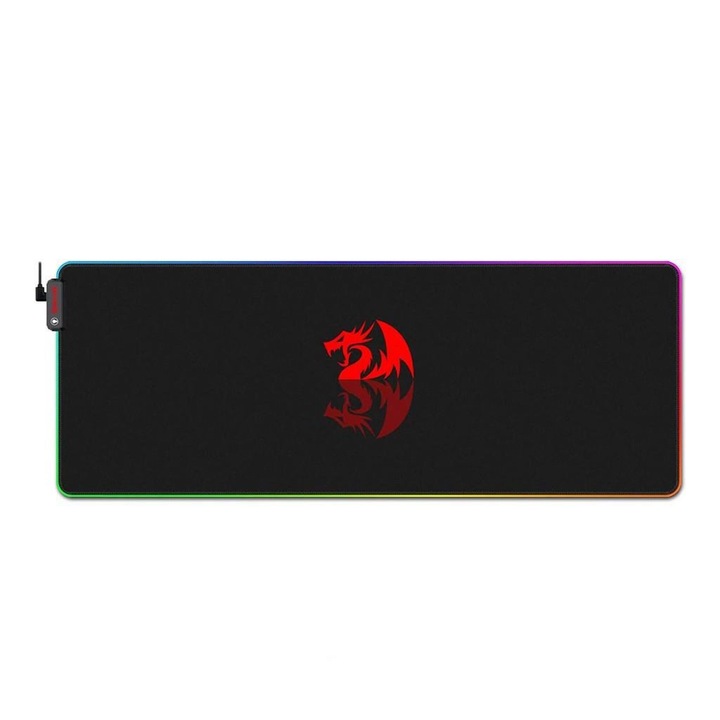Mousepad gaming Redragon Neptune X, iluminare RGB, 800 x 300 x 47mm, Negru