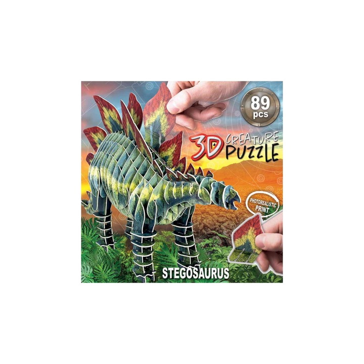 Пъзел Educa, Стегозавър, 3D