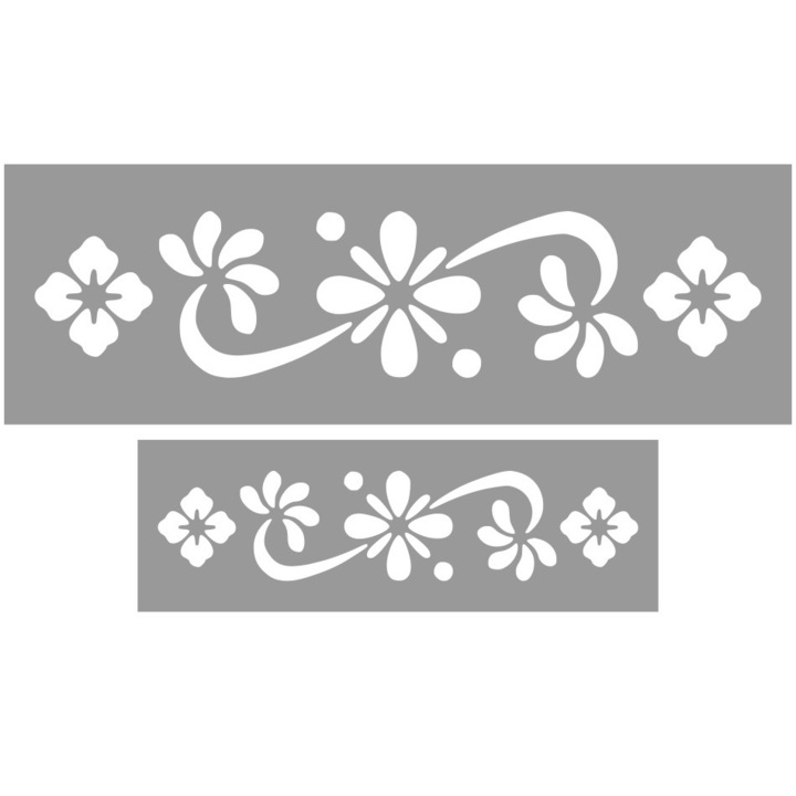 Set 2 x Sabloane, 59 x 19cm / 39 x 13cm grosime 0.5mm Borduri, SP155