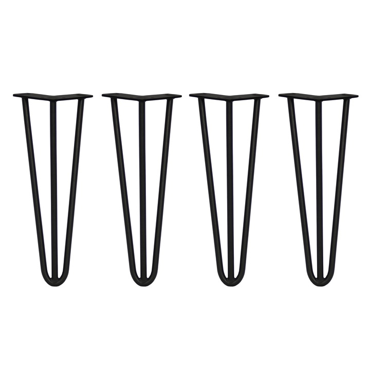 4 lábas készlet, acél, 3 rúd, 12 mm, 35,5 cm, fekete