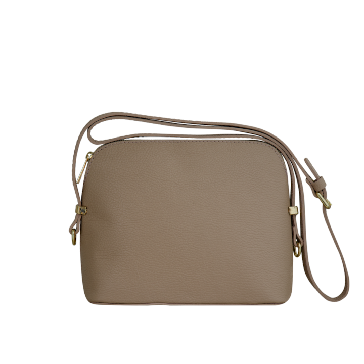 Női crossbody táska valódi bőrből, Rona, púderrózsaszín