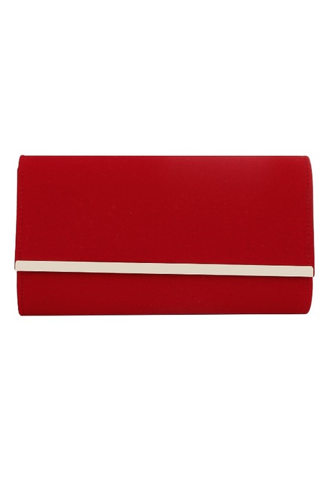 Geanta dama, medie, eleganta, material catifelat, 25x13,5x5,5 cm, Rosu inchis