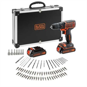 Masina de gaurit si insurubat (bormasina) pe acumulator Black&Decker BDCDC18BAFC, 18 V, 30 Nm, 650 RPM, 2 acumulatori, incarcator, accesorii Masina de gaurit si insurubat (bormasina) pe acumulator Black&Decker BDCDC18BAFC, 18 V, 30 Nm, 650 RPM, 2 acumulatori, incarcator, accesorii