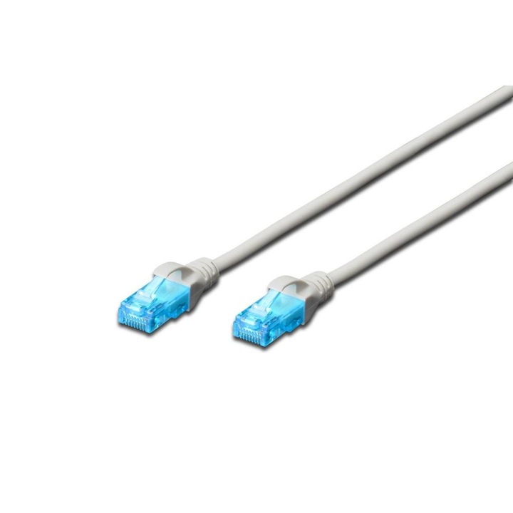 Cablu patc, UTP, PVC, 15 m, Gri