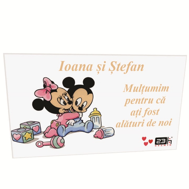 Személyre szabott keresztlevél, Minnie & Mickey, mágnessel - ILIF204010, 23 órás események