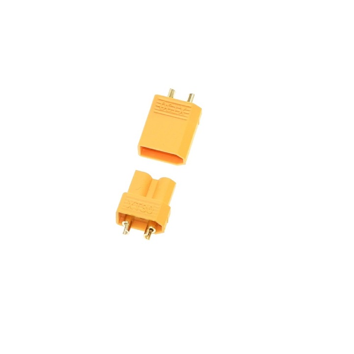Pereche de Conectori tip Glont pentru baterii RC Lipo, XT30